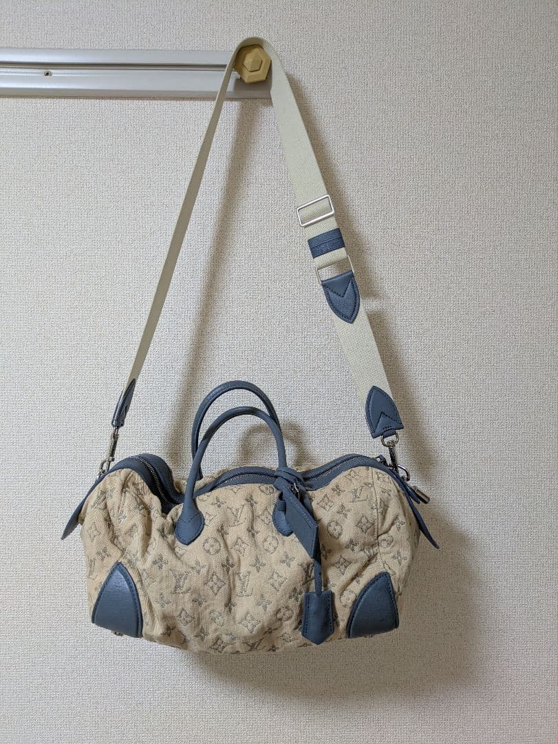 ルイヴィトン モノグラム デニム スピーディ ラウンド 2WAY ボストンバッグ