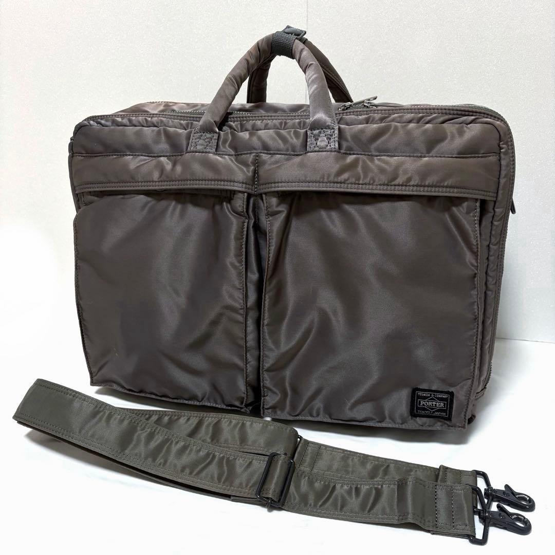 新型✨極美品 ポータータンカー ビジネスバッグ3way 2層 A4可 グレー