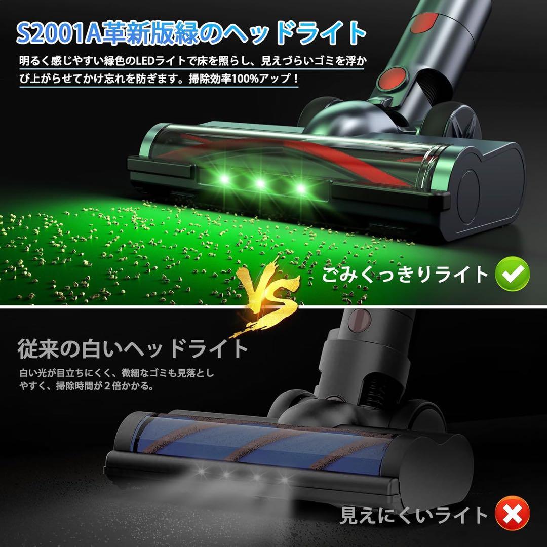 50Kpa強力吸引＆65分連続稼働＆自立式 コードレス掃除機