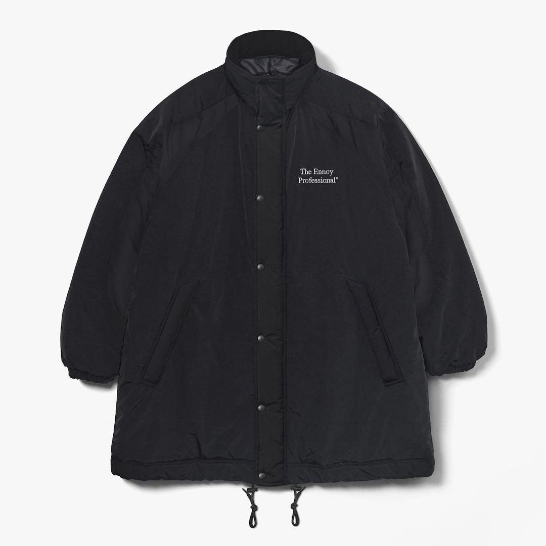 ENNOY PADDED NYLON BENCH COAT M ホワイトブラック