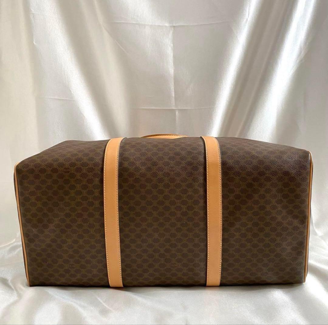 美品　CELINE セリーヌ マカダム柄 PVCレザー 大容量 ボストンバッグ