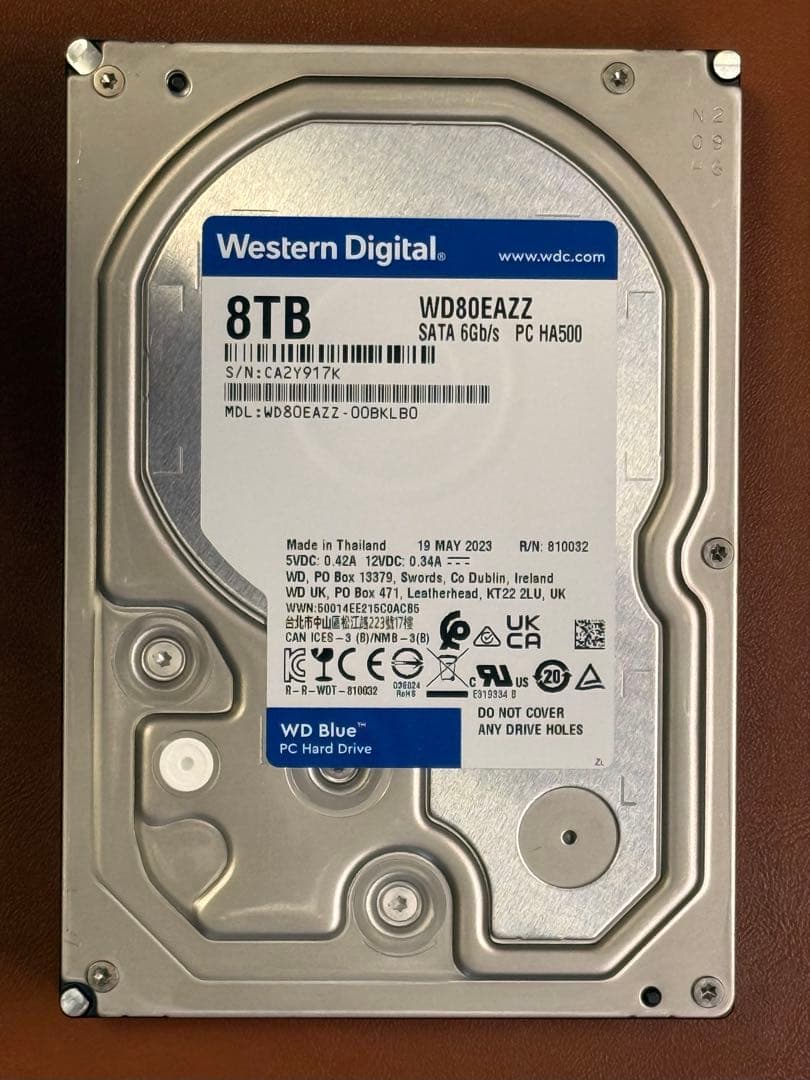 WD Blue 8TB 内蔵型 HDD WD80EAZZ