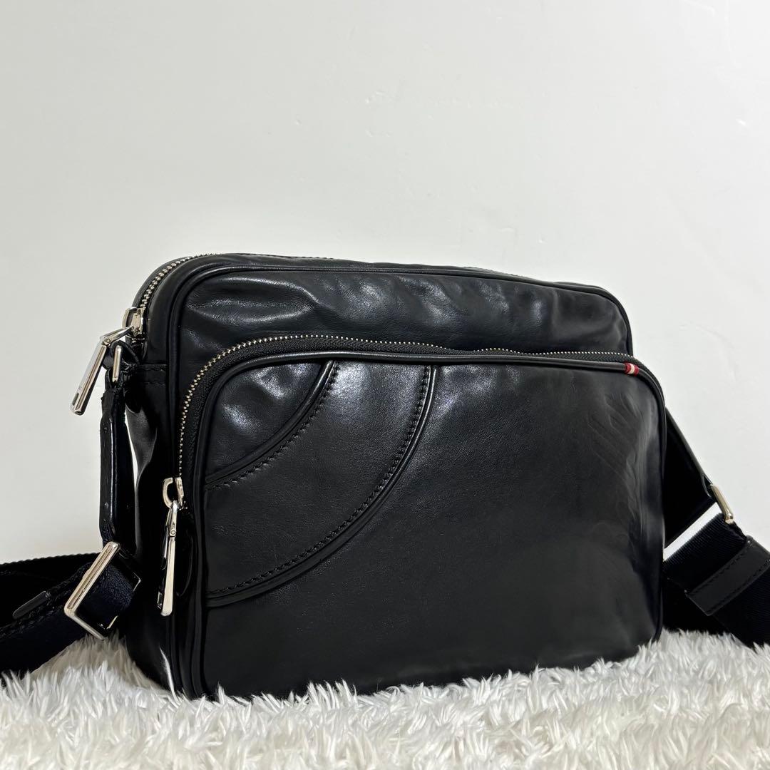 BALLY バリー ロゴ入り ショルダーバッグ レザー 斜め掛け