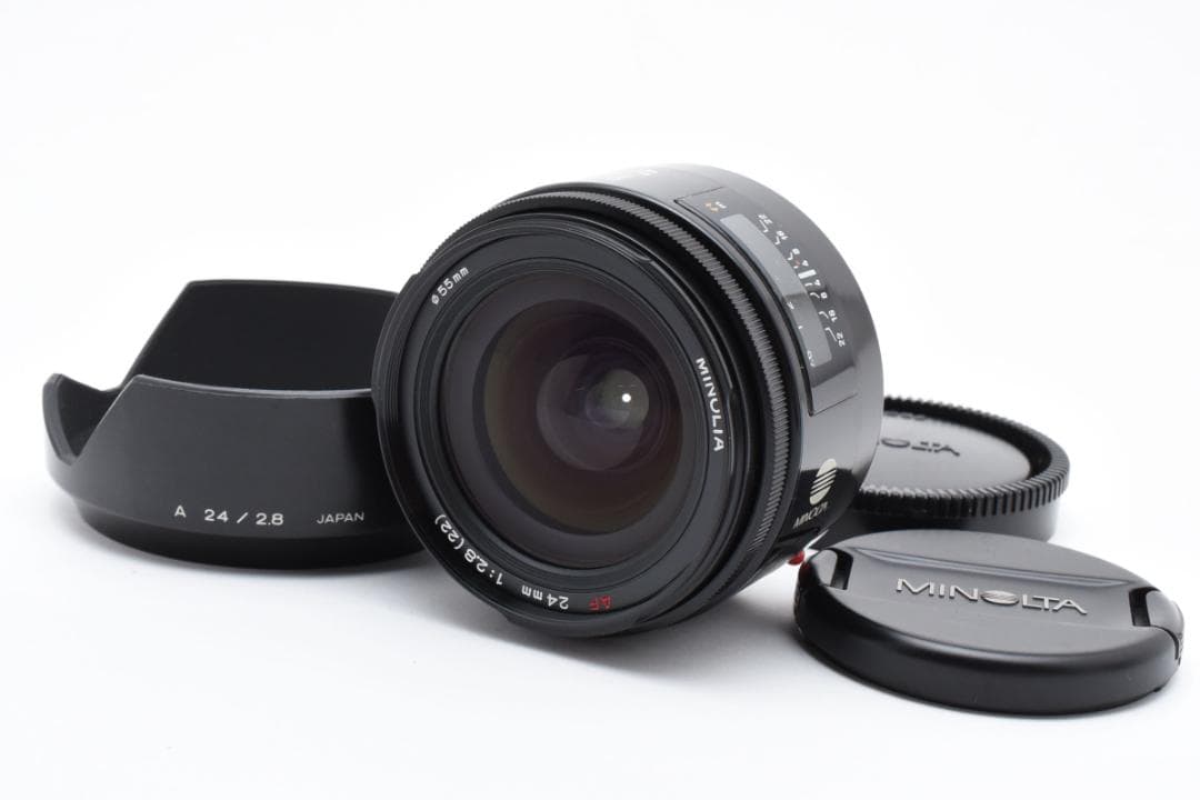 MINOLTA AF 24mm F2.8 純正フード付 C009