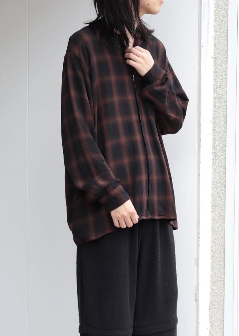 【タグ付き美品】24SS comoliコモリ レーヨンオープンカラー サイズ1