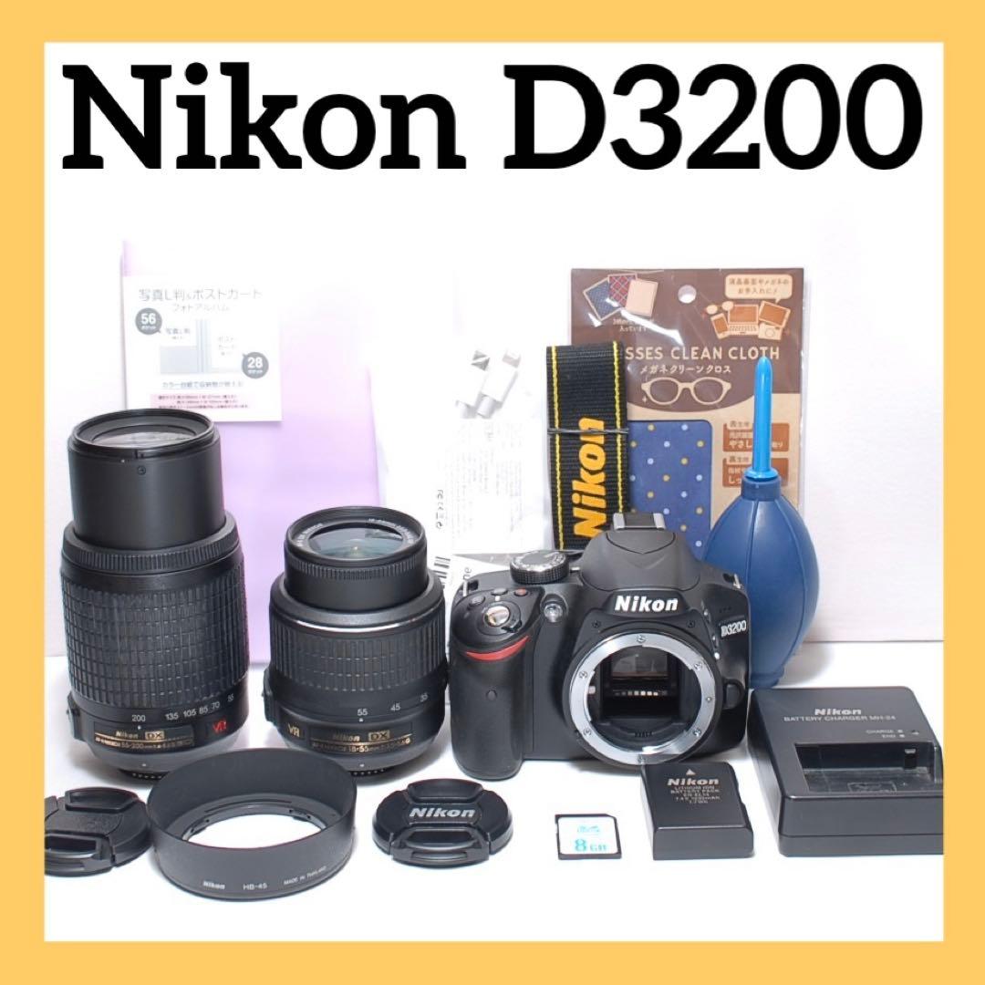 美品✨スポーツ観戦におすすめ✨Nikon D3200✨ダブルレンズ✨高画質