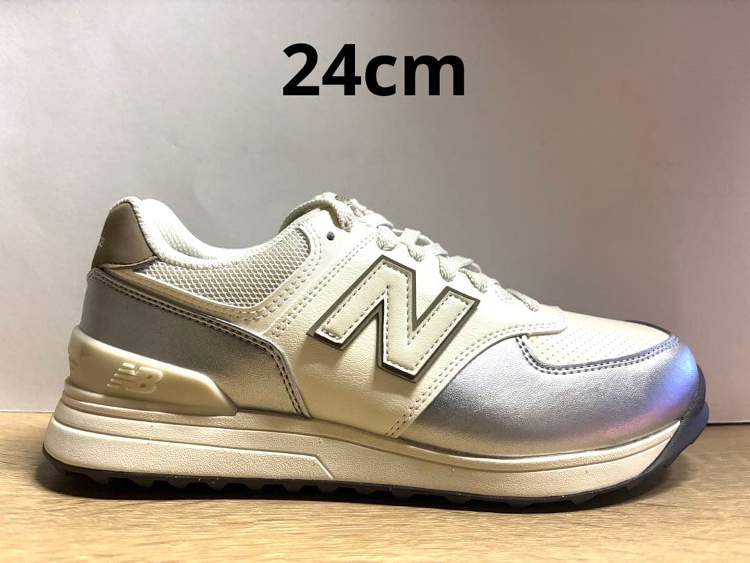 未使用24cm 2E ニューバランスゴルフ WGS574S3 ホワイト/シルバー