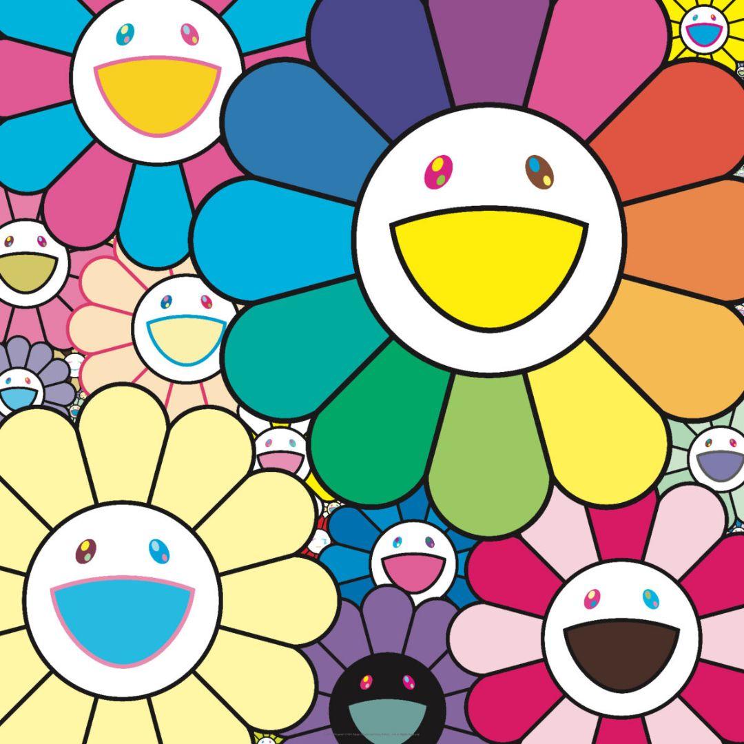 【ED300限定】村上隆《お花がいっぱい》600×600mm