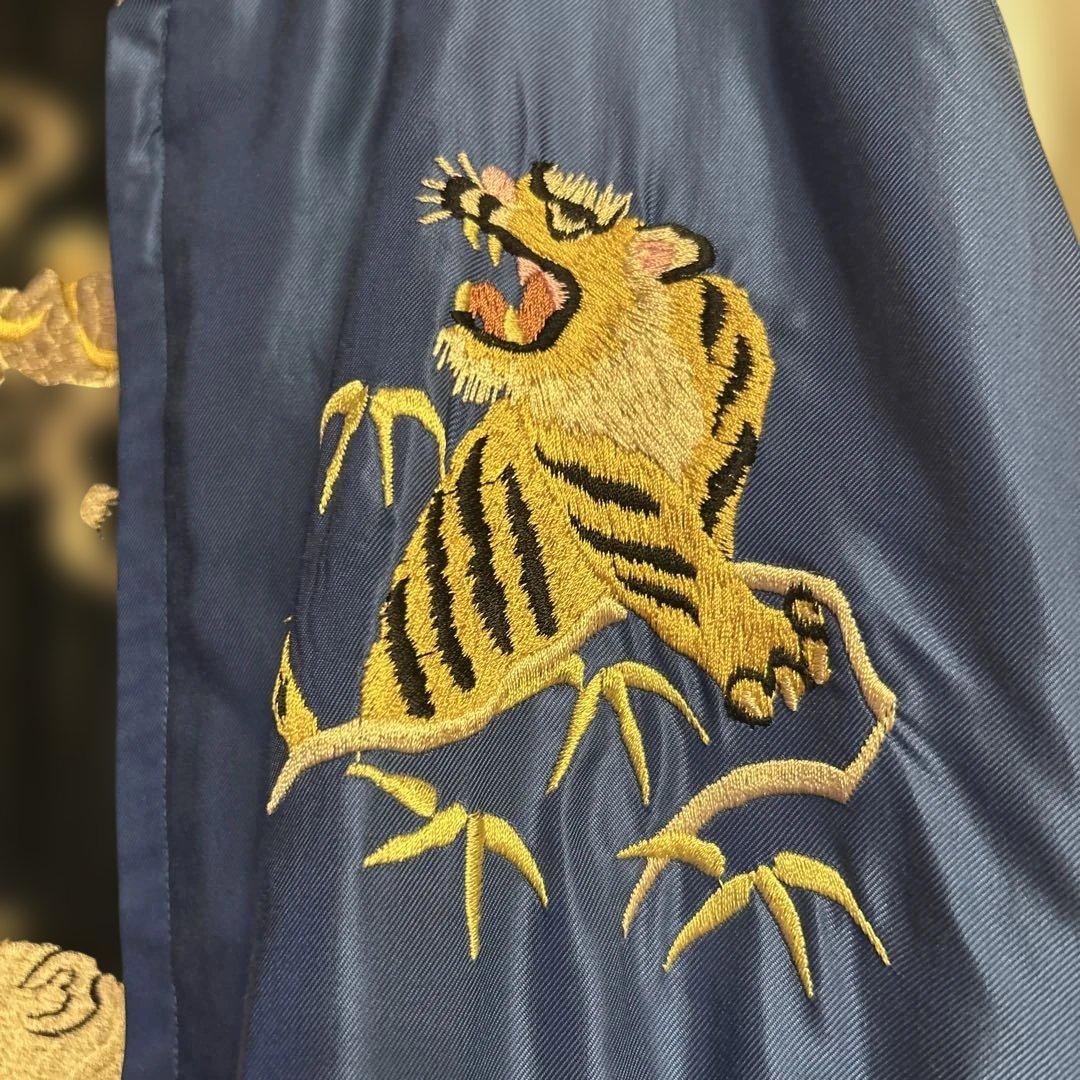 テーラー東洋　スカジャン　リバーシブル　刺繍　鷹　虎　龍　XLサイズ