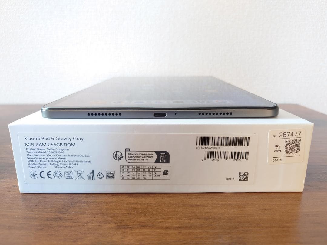 【美品】Xiaomi Pad 6 8GB+256GB グラビティグレー