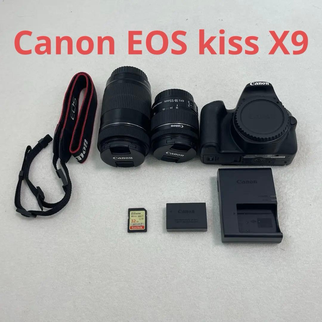 Canon キヤノン　EOS kiss X9 ダブルズームキット　ブラック