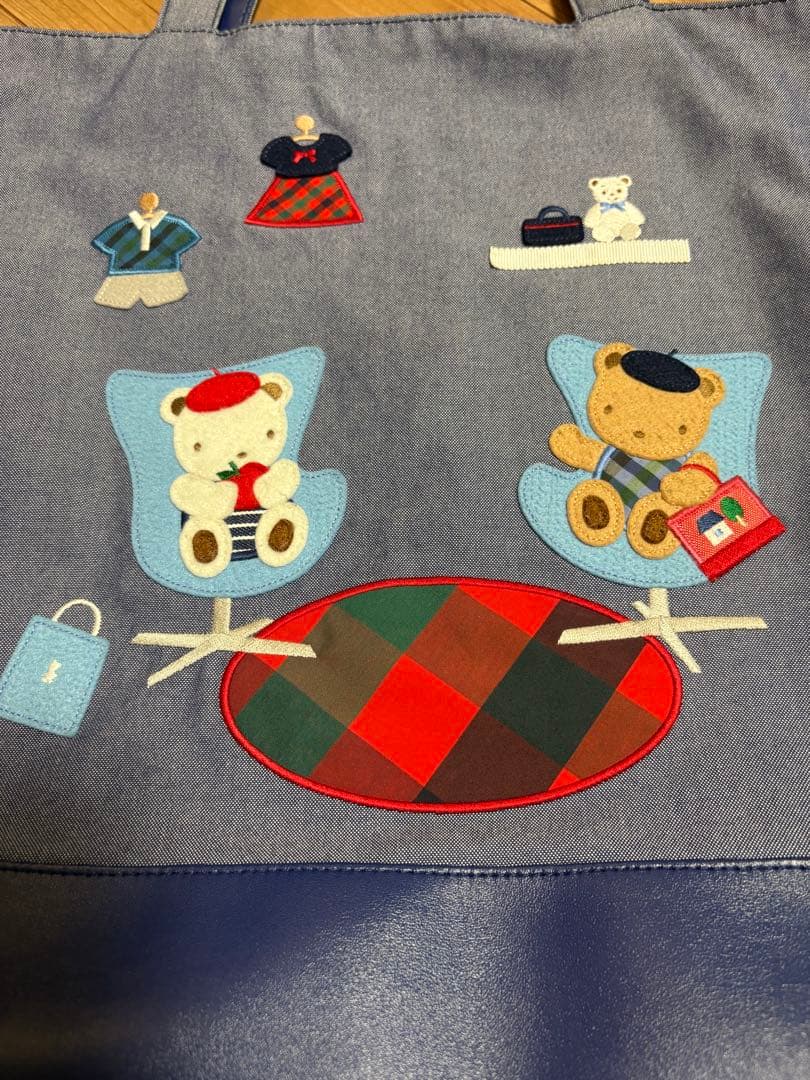 ファミリア　神戸本店限定バッグ　縦型トート　デニム　トートバッグ