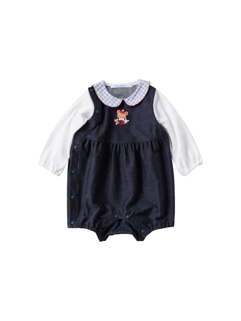 ✨新品未使用・タグ付✨ familiar 長袖 袖付ロンパース