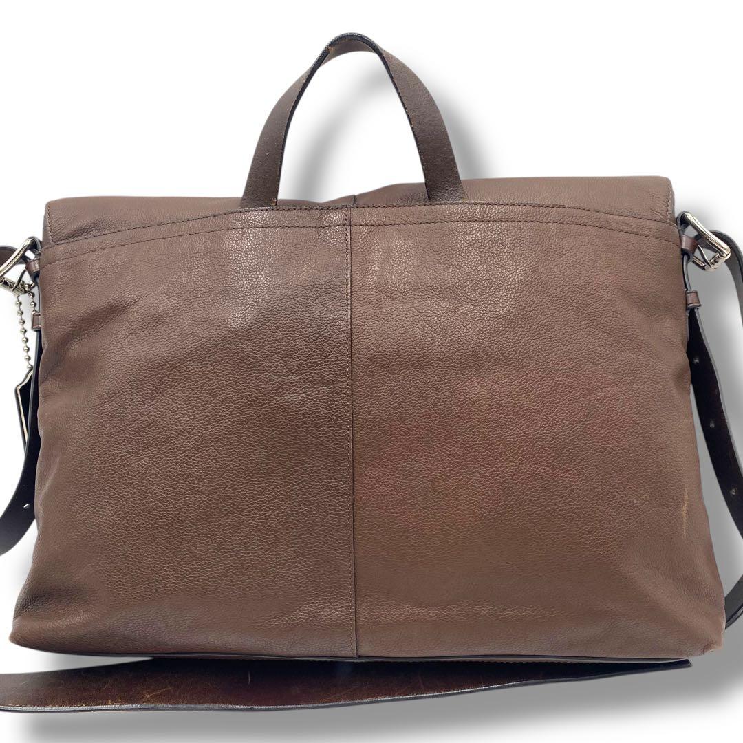 良品✨️ COACH トンプソン メッセンジャーバッグ 本革 2way A4可 茶