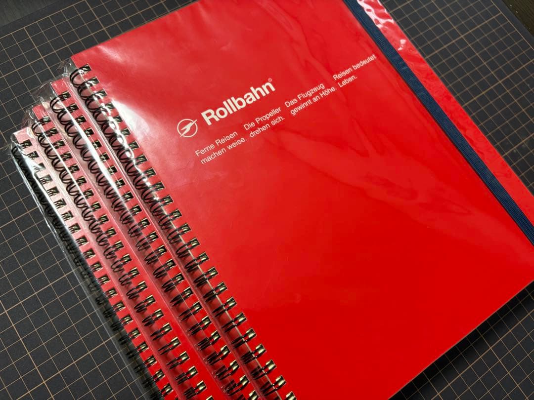 廃番品　 ロルバーン　リングノート　ポケット付メモ　XL（B5） レッド