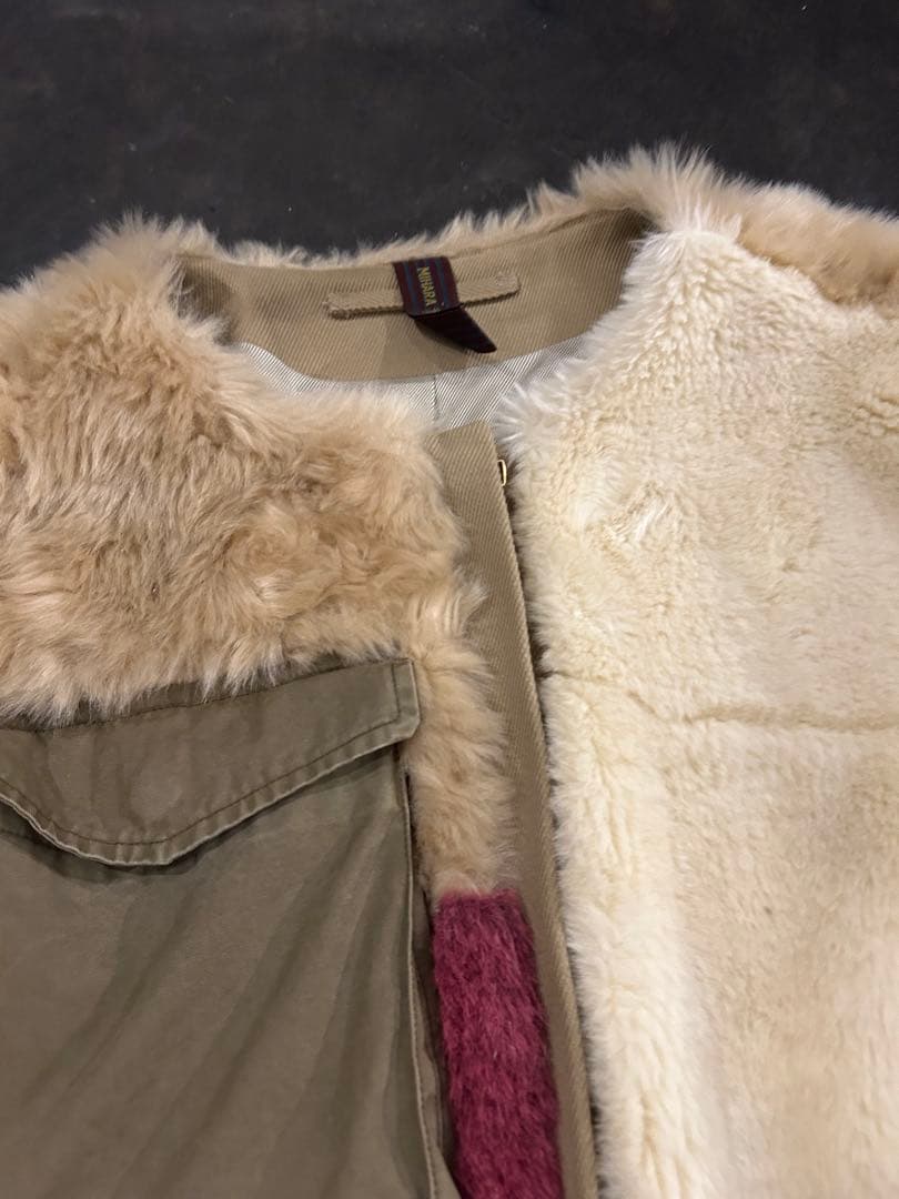 mihara yasuhiroミハラヤスヒロarchiveファー切り替えコート